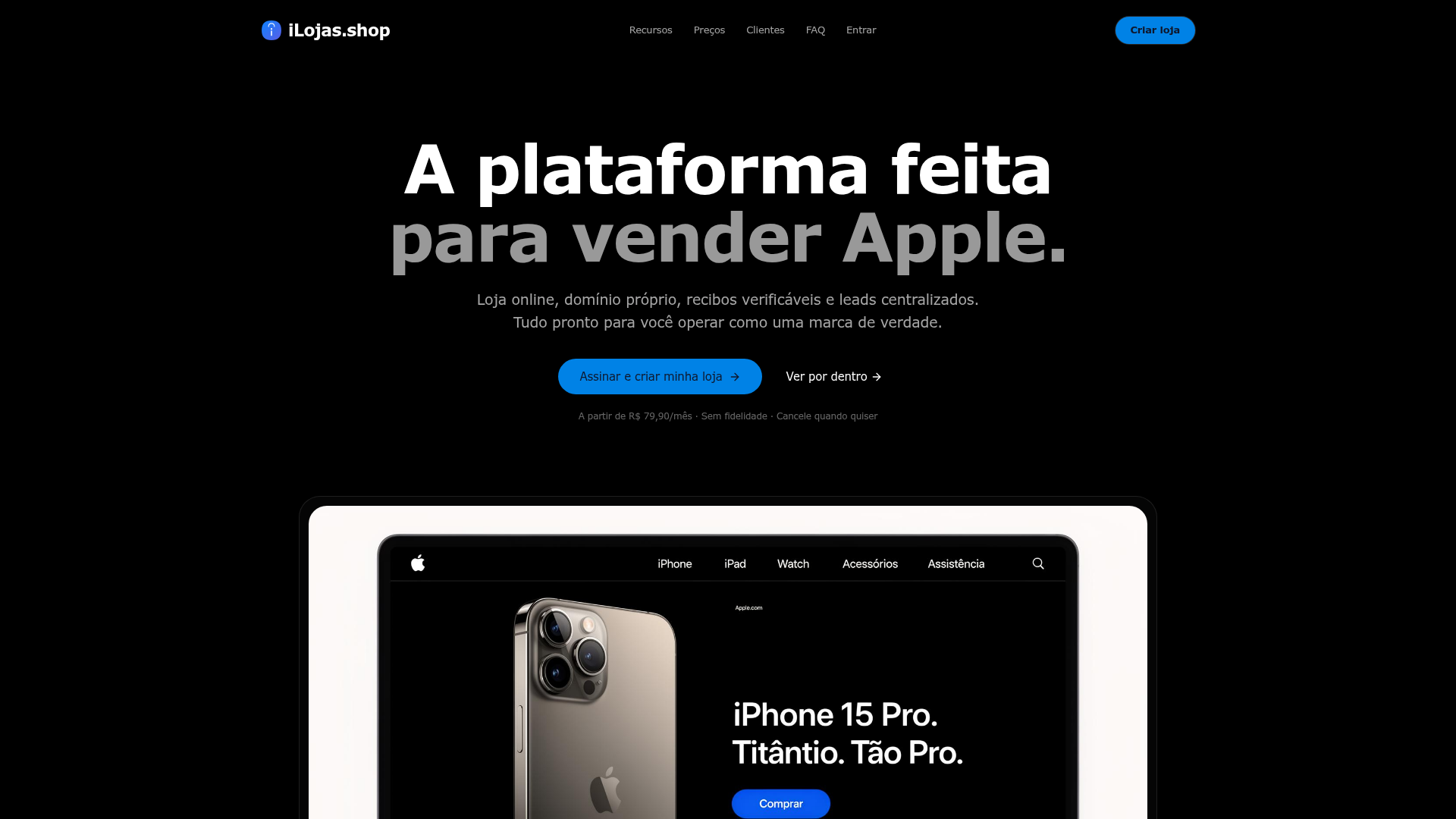 iLojas — SaaS para lojistas Apple